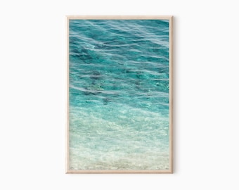 Turquoise Water Ocean Print | Digital Sea Photography Printable DOWNLOAD    #1223