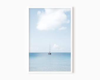 Sailboat Print | Digital Nautical Wall Art DOWNLOAD    #1049