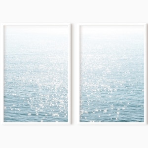 Ocean Fotografie 2er-Set Prints | Fotos vom offenen Meer | hellblaues Wasserbild | Sommer Galerie Wand Kunst Drucke | Digitaler DOWNLOAD #1510