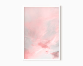 Impresión artística de nubes / Fotografía de cielo pastel imprimible #0386