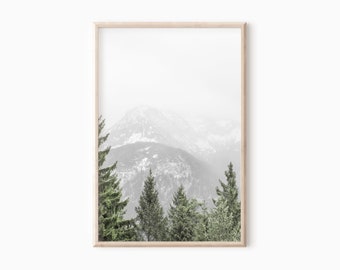 Mountain Wall Art | Printable Forest Photography | Foggy Landscape Instant Download    #0616