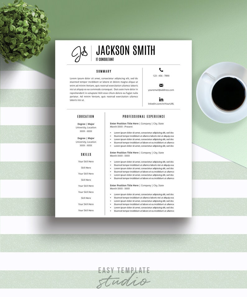 modern resume template it resume template graphic design resume professional resume two page resume graphic designer resume modern