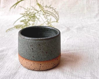 Handmade Stoneware Cappuccino Cup: 6oz or 8oz Ceramic Latte Tumbler