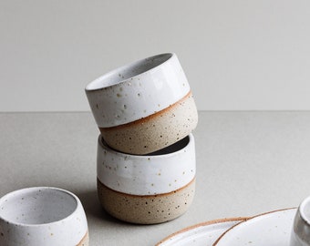 PREORDER - 6 oz and 8 oz   Stoneware Ceramic Cup, Tumbler Handmade Beaker, Drinkware, Latte and Cappucino Cup