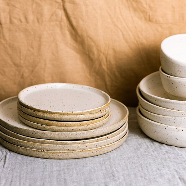 Stoneware Dinnerware Set Etsy