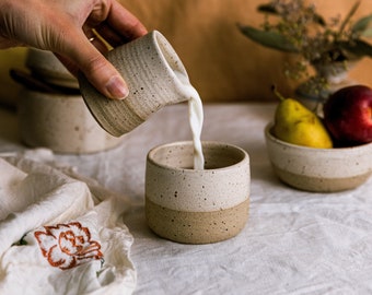 6 oz and 8 oz Stoneware Ceramic Tumbler, Ceramic Cup, Beaker, Americano, Latte Cup,Cappucino Cup