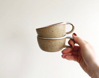 6oz Handmade Stoneware Ceramic Mug, Coffee Mug, Tea Mug, Cappucino Mug, Pottery Mug