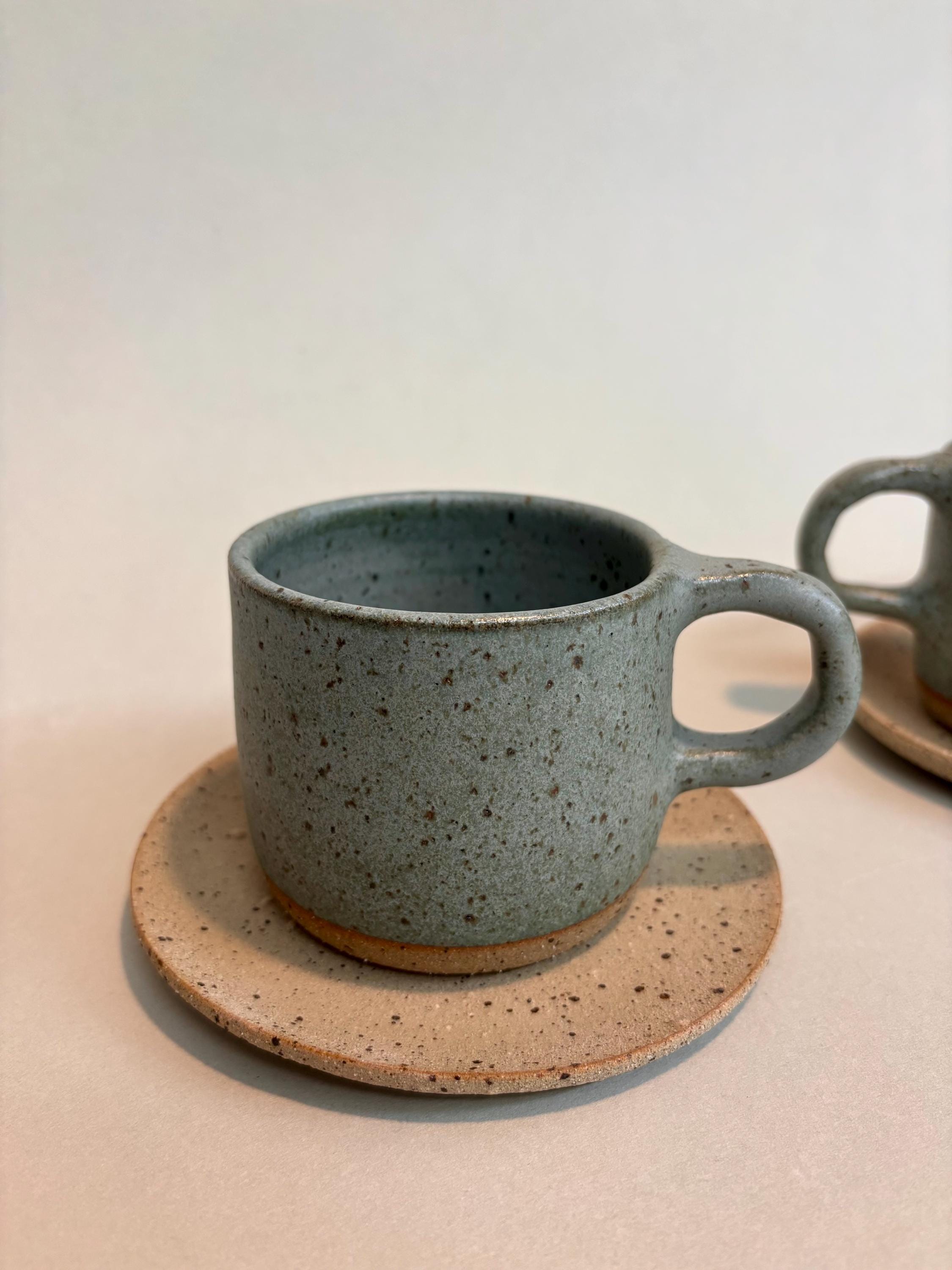 PREORDER-12 oz Green Handmade Stoneware Ceramic Mug, Coffee Mug, Tea Mug, Cappucino Mug, Pottery Mug