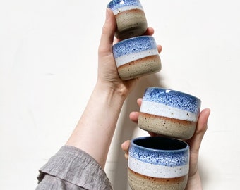 4oz / 5oz/ 6 oz and 8 oz Stoneware Ceramic Tumbler, Ceramic Cup, Beaker, Americano, Latte Cup, Cappucino Cup