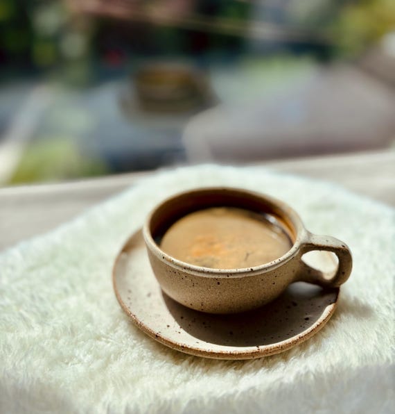 Handmade Ceramic Stoneware Coffee Mug - 4oz Coffee, Tea Cup - Etsy Israel