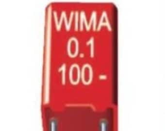 2x Wima MKS2 Polyester Film Audio Capacitor PET 10% 1nF - 2u2 (50V 63V 100V) 5mm Synth