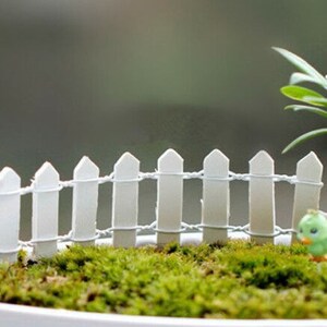 Pick Your Length -- Mini White Picket Fence