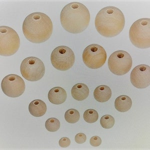 50 to 200 Natural Beads - 5 Size Choices