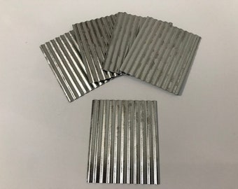 Miniature Corrugated Metal Sheets - 2, 4 or 6