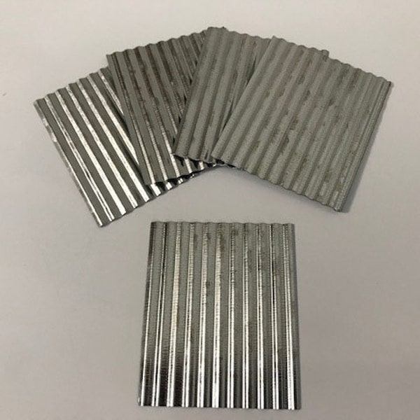 Miniature Corrugated Metal Sheets - 2, 4 or 6