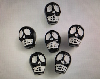 12 or 24 Skull Beads -- Your Choice