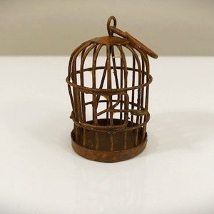 1 Mini Bird Cage -- Rustic or Black