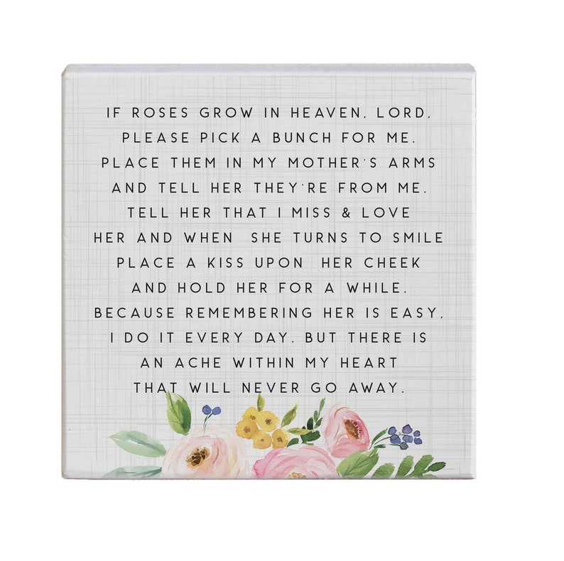 If Roses Grow in Heaven Sympathy Gift Solid Wood Shelf Etsy