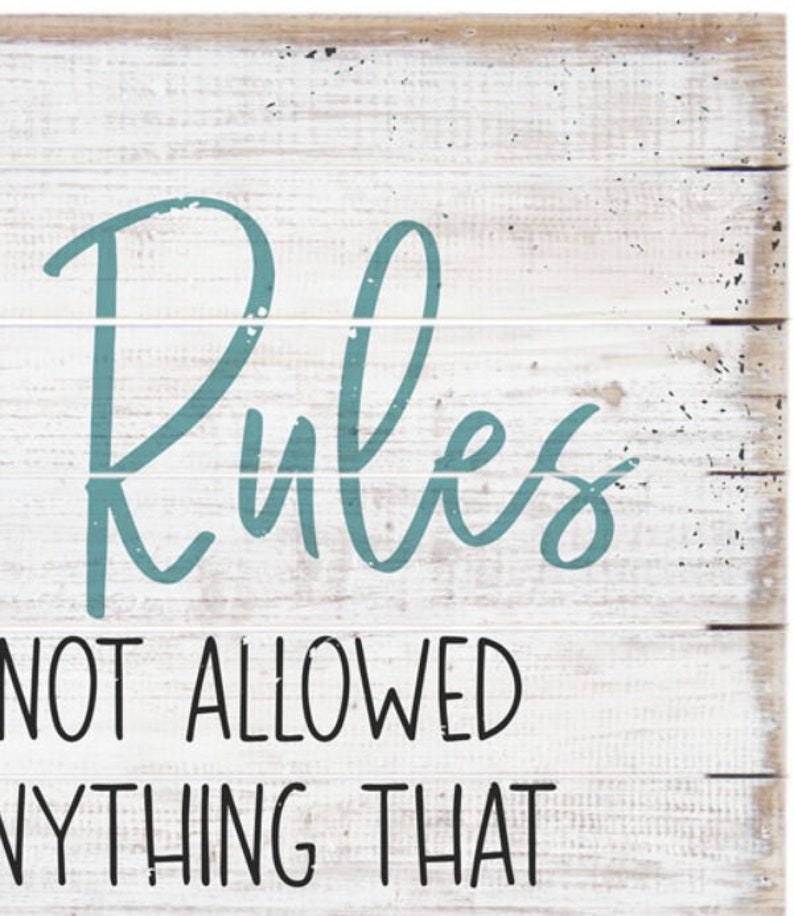 Pool Sign to Our Pool Wood Pool Rules Sign Etsy