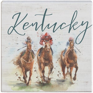 Kentucky Derby Sign - Small Derby Shelf Sign - Jockey Silks - Kentucky Derby Tray Sign - Kentucky Derby Party - Kentucky Derby Decor