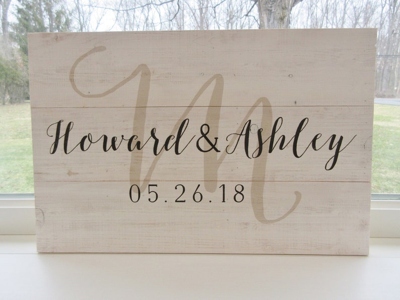 Wedding Name Sign Custom Personalized Sign Wedding Gift Etsy