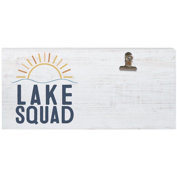 Lake squad photo board - Wood Sign Holds 1 photo - Lake sign - Lake wedding favors - Lake weekend shower gift for bridesmaids - Lake people