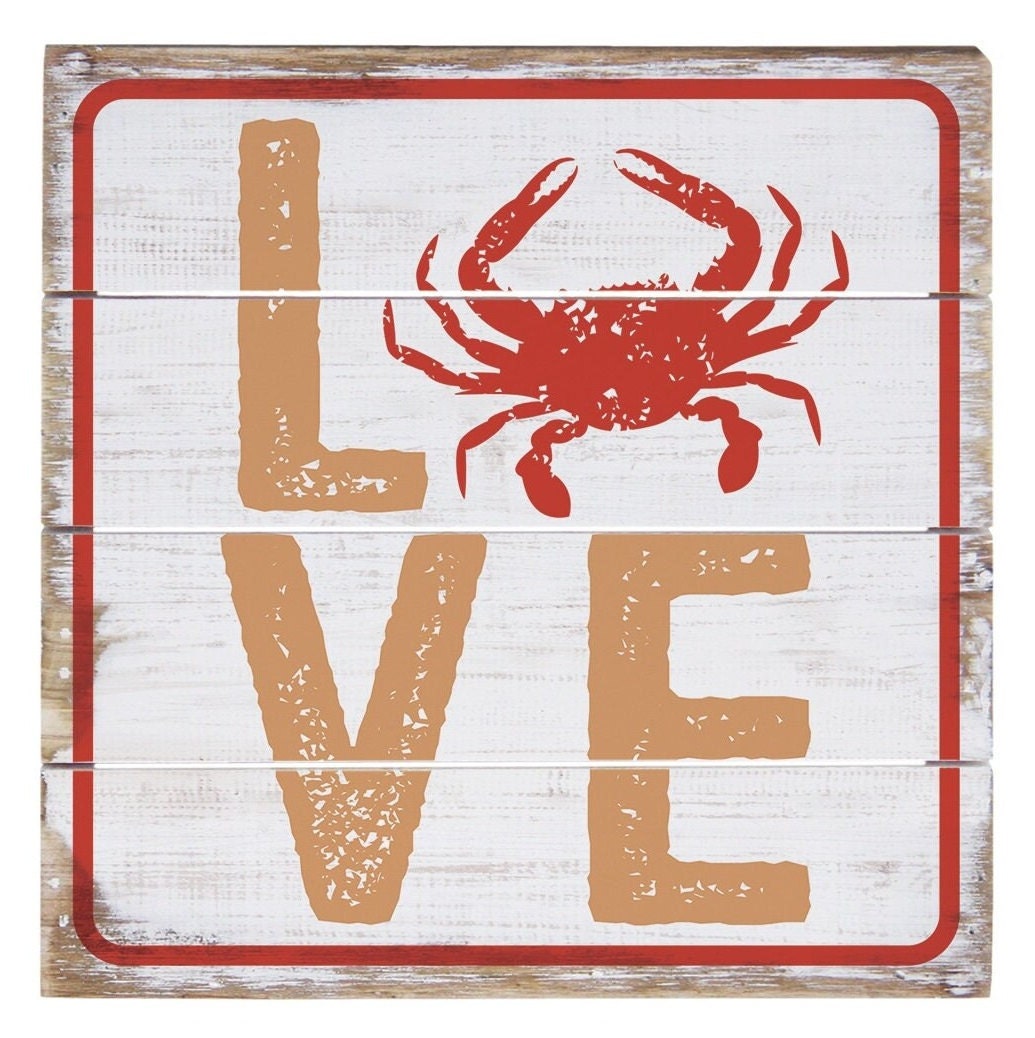 Rustic Red Crab Sign 