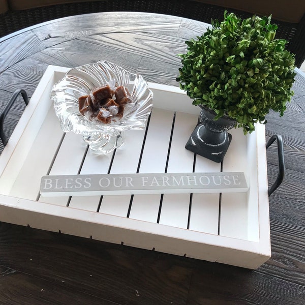 Distressed Wood Tray Etsy