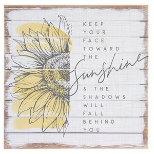 Keep Your Face to the Sunshine the Shadows Will Fall Behind You Be the ...