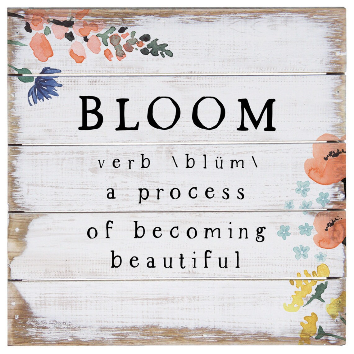 Bloom Definition / Noun Sign Rustic Wood Sign Spring Decor Etsy