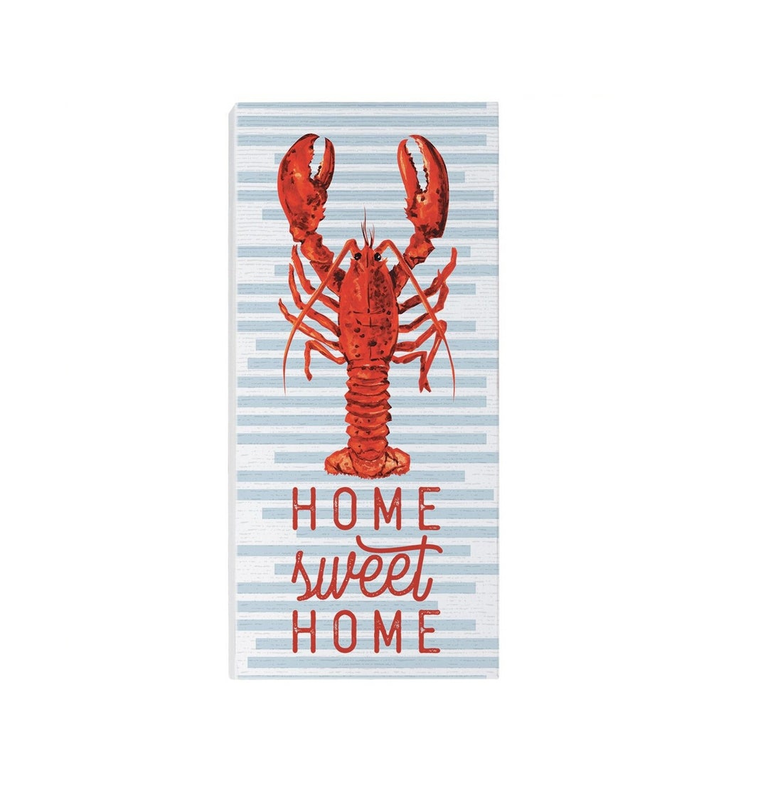 Home sweet home red lobster sign Solid wood sign Beach Etsy 日本