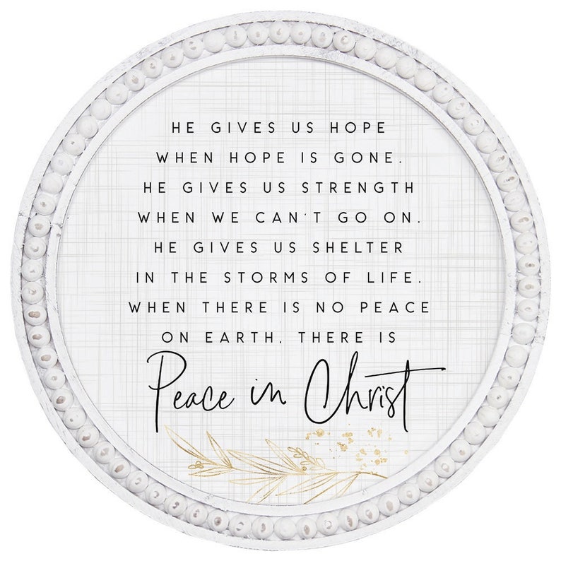 Peace in Christ He Gives Us Hope When Hope is Gone Wood Etsy