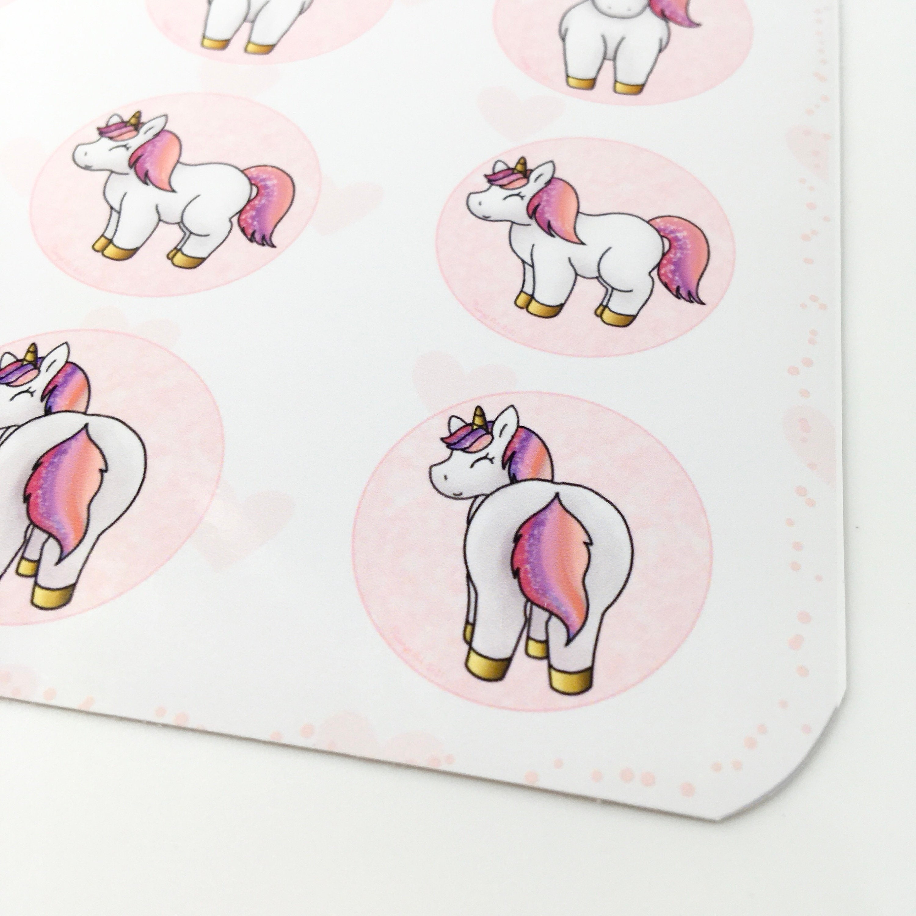 handmade unicorn stickers sticker sheets gloss vinyl etsy