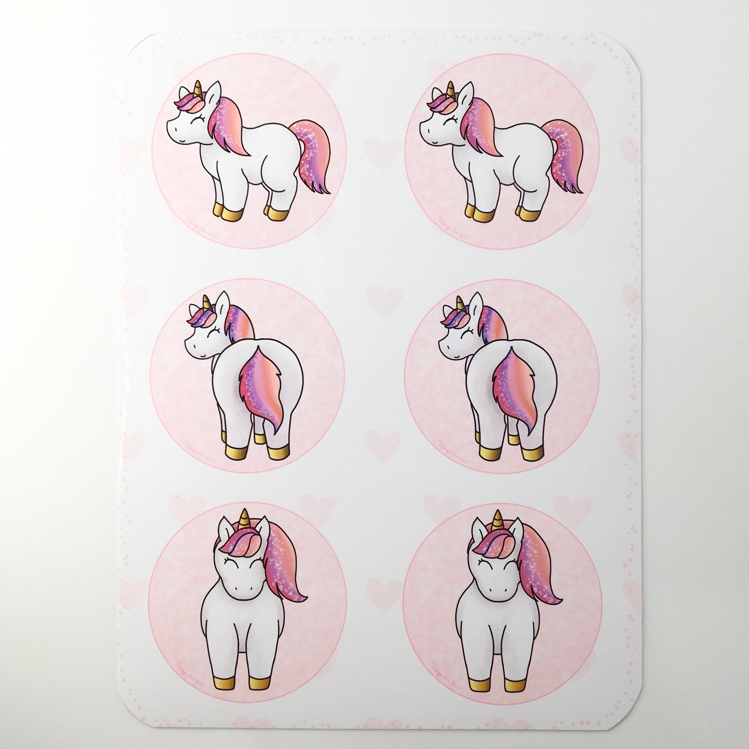 handmade unicorn stickers sticker sheets gloss vinyl etsy