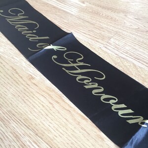 Hen Party sashes mix and match black and gold UK seller bachelorette bride tribe team bride Quick dispatch image 10