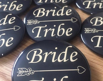 Bride tribe badges black and gold other quantities available UK SELLER