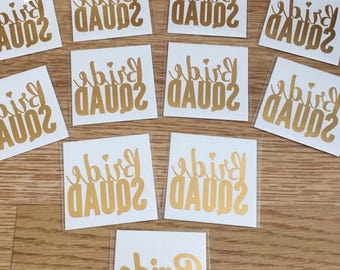 Bride Squad + FREE bride temporary gold tattoos hen party bachelorette party X1 other quantities available UK SELLER