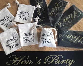 Hen party sash bride tribe gift bag favour UK Seller hen party bachelorette party Quick dispatch