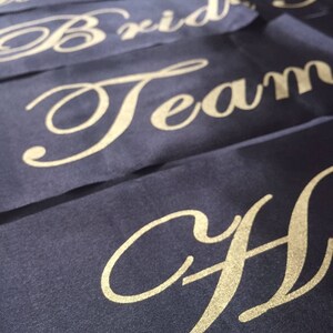 Hen Party sashes mix and match black and gold UK seller bachelorette bride tribe team bride Quick dispatch Bild 3