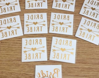 Bride tribe + FREE bride gold tattoos hen party bachelorette party X1 other quantities available UK SELLER