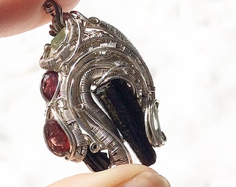 Beautiful and intricate wire wrap pendent