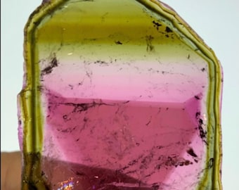 Große Deckel-Wassermelonen-Turmalin Scheibe