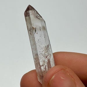 Goboboseb quartz crystal point, Namibia, purple, raw, natural, terminated, 5.3 g