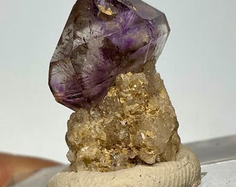 Chibuku Amethyst Point with Matrix • 6.7g • Raw Amethyst Crystal
