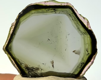 Große Deckel-Wassermelonen-Turmalin Scheibe