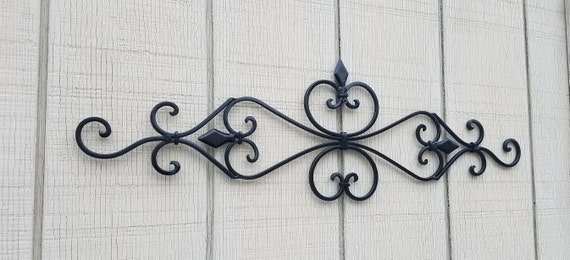 Metal Wall Decor Swirl Wall Art Headboard Fireplace Decor Etsy