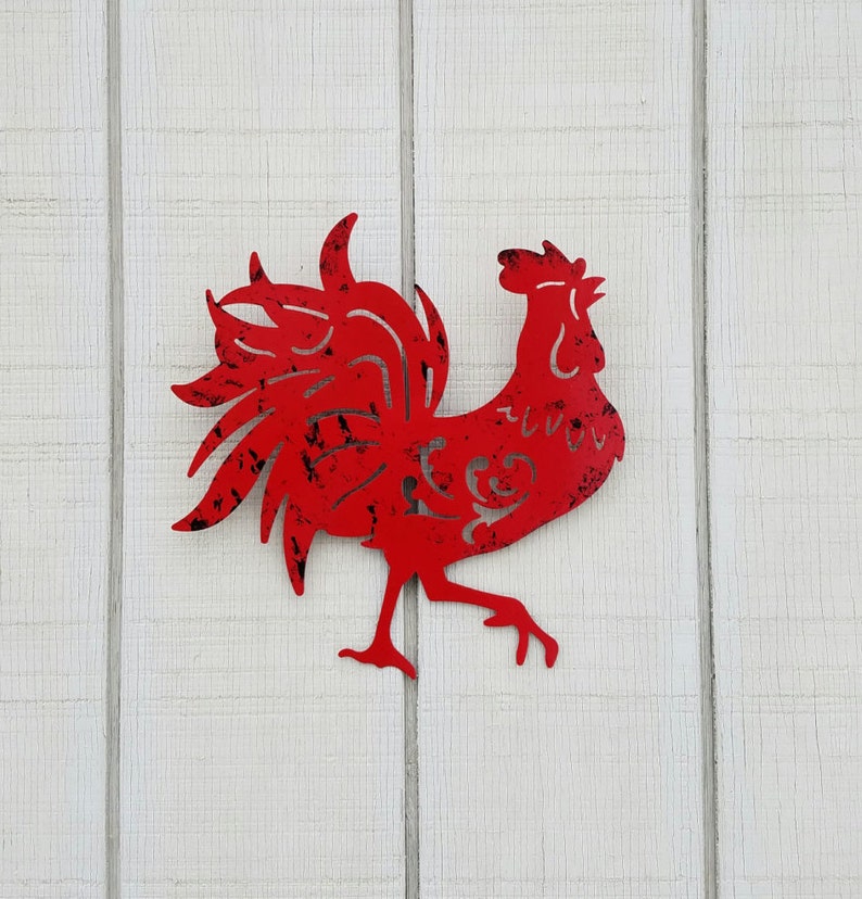 Rooster Wall Art Rooster Decor Kitchen Decor Chicken Etsy