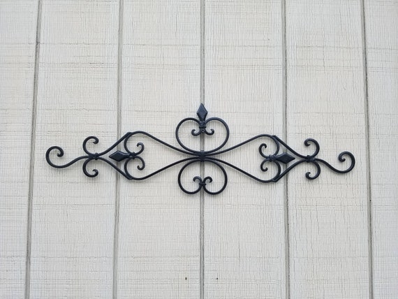 Metal Wall Decor Swirl Wall Art Headboard Fireplace Decor Etsy