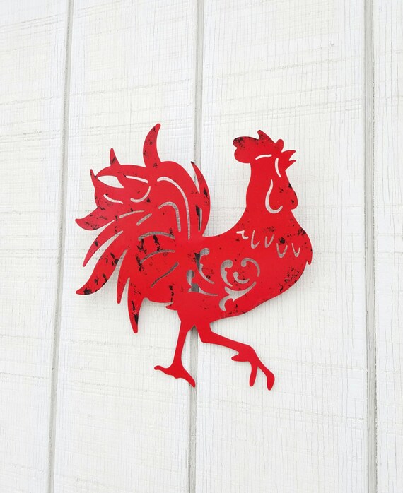 Rooster Wall Art Rooster Decor Kitchen Decor Chicken Etsy