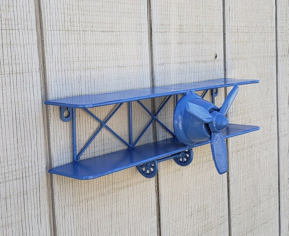 Airplane Wall Decor Metal Shelf Cast Iron Man Cave Nursery